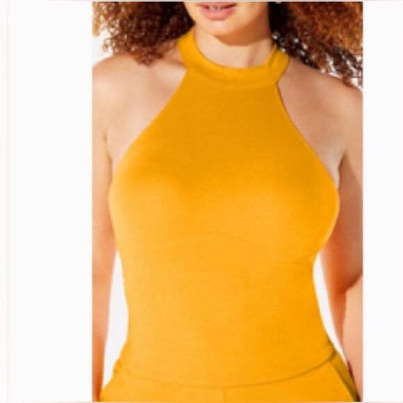 Yitty body butter orange mock neck halter tank size 1X - Picture 1 of 10